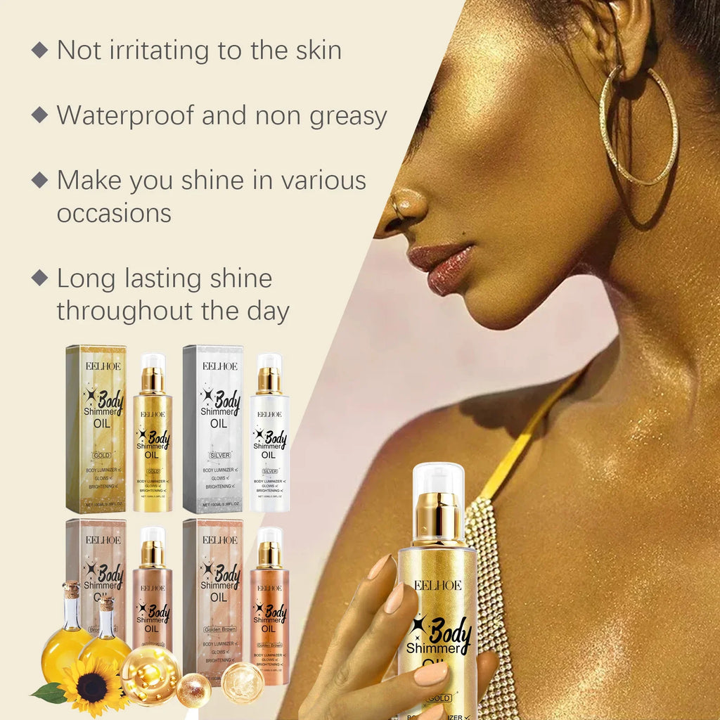 Summer Glow with Whole Body Glitter Spray: Water-resistant and Long-lasting Formula, Enhance Skin Elasticity with Natural Shine
