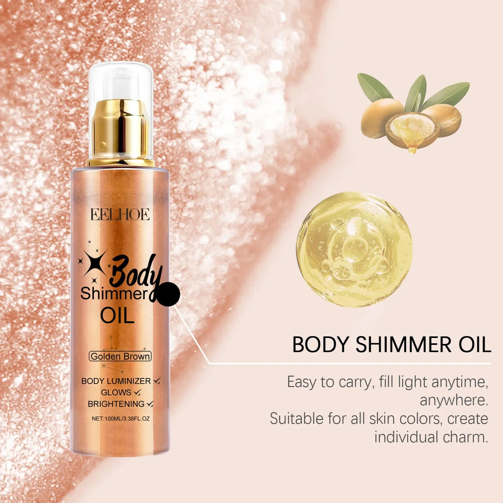 Summer Glow with Whole Body Glitter Spray: Water-resistant and Long-lasting Formula, Enhance Skin Elasticity with Natural Shine