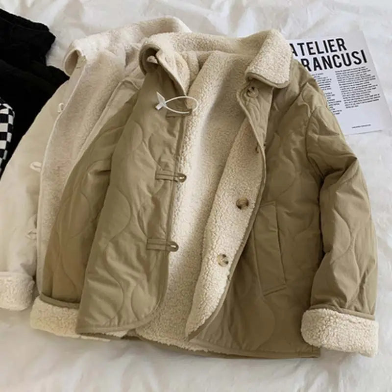 Winter Jackets Women Coats Baggy Reversible Clothes Thicken Warm Simply Pure Mujer Chaqueta Korean Fashion Girlish Youth Preppy