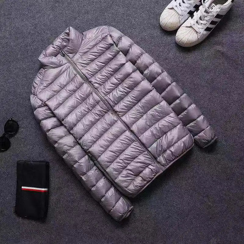 Winter Down Jacket Men White Duck Coat Windproof Warm Travel Camping Overcoat New in Thicken Solid Color Hooded Male Clothing