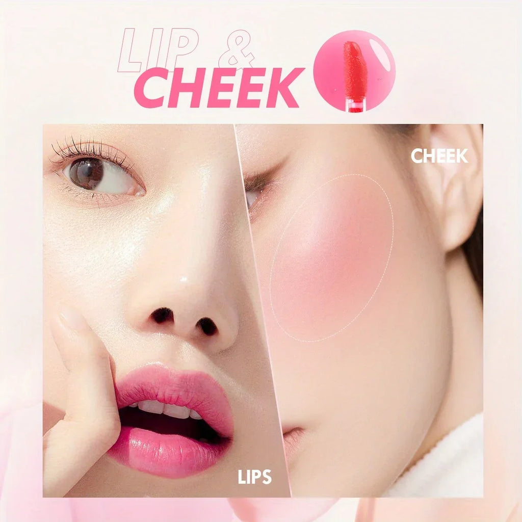Lip Tint Stain Cheek Tint Liquid Lipstick Watery Moisturizing Lip Liquid Lipstick for Eyes Face and Lip Makeup Cosmetics
