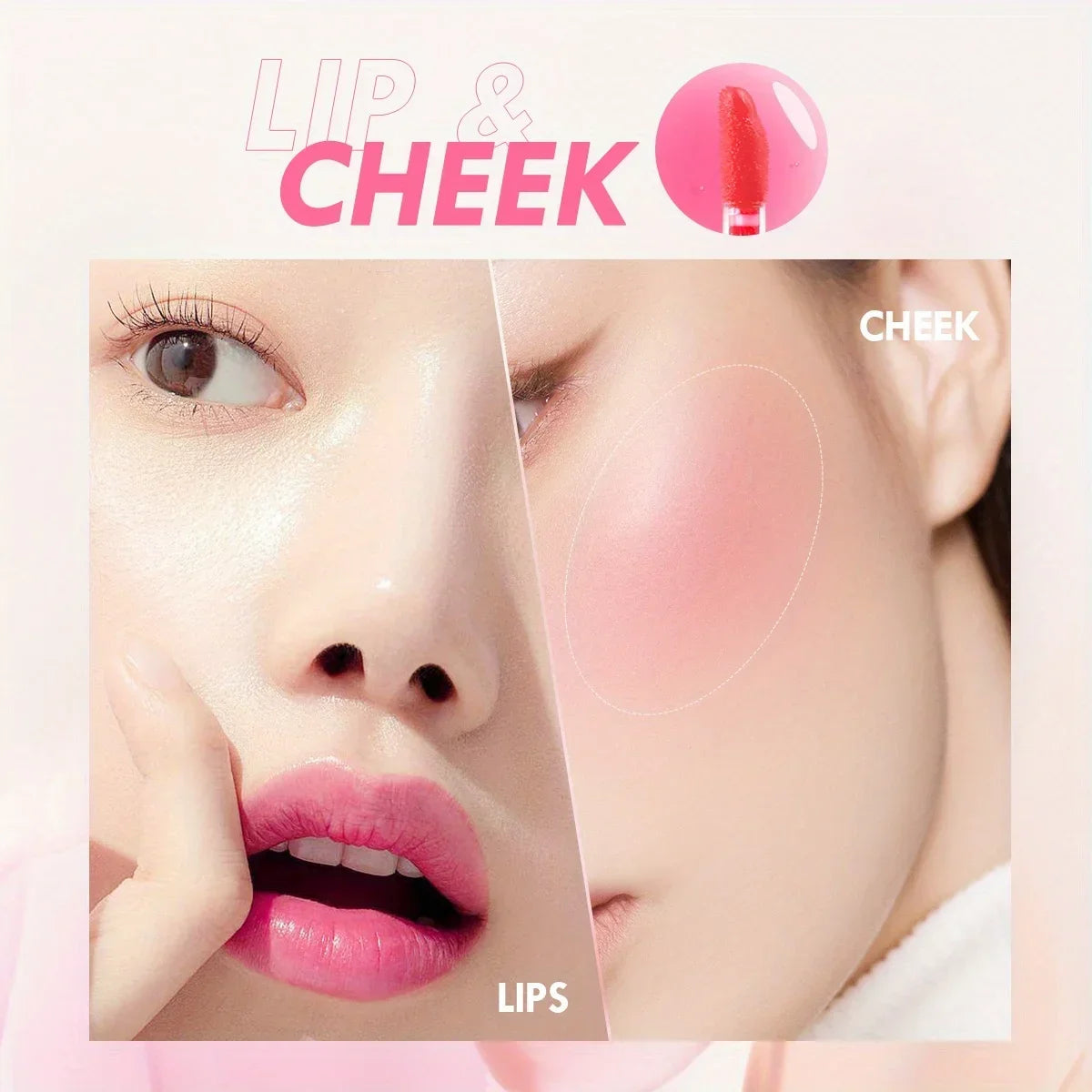 Lip Tint Stain Cheek Tint Liquid Lipstick Watery Moisturizing Lip Liquid Lipstick for Eyes Face and Lip Makeup Cosmetics