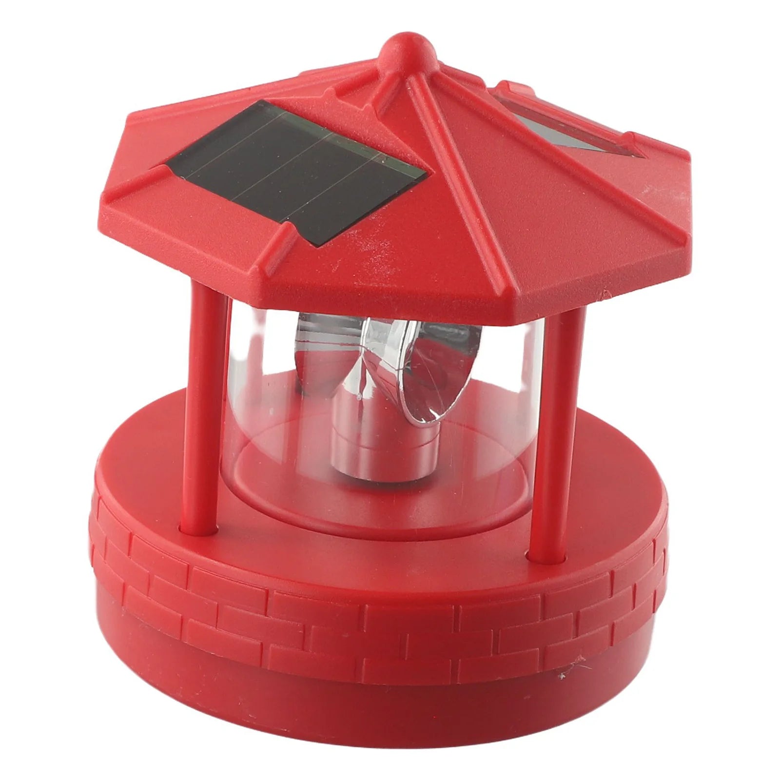 Garden Courtyard LED Solar Lighthouse Lawn Light Outdoor Waterproof Street Light Rotating Rockery Lighthouse Decorative Lights