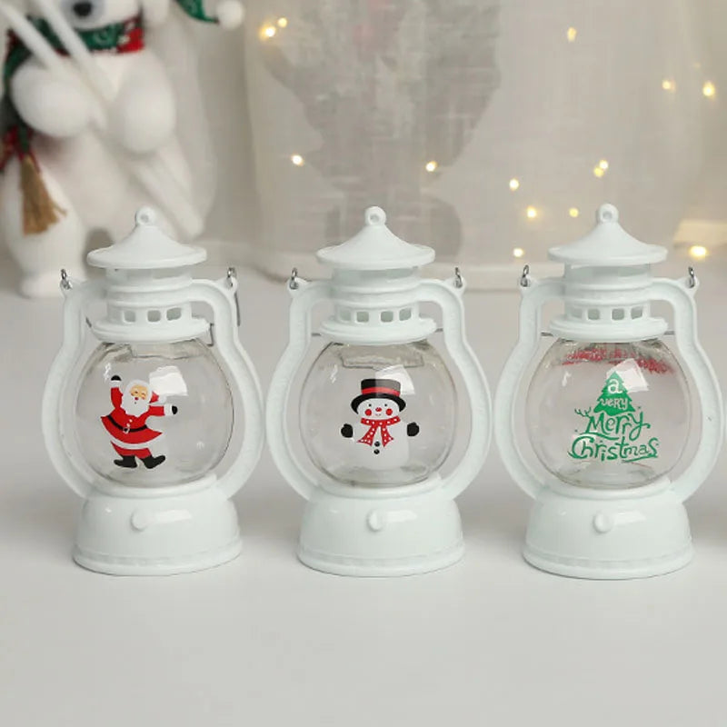 Christmas Ornaments 2025 New Year's Halloween Goods Battery-operated Gift Santa Claus Candle Warm Lights For Home Decorations