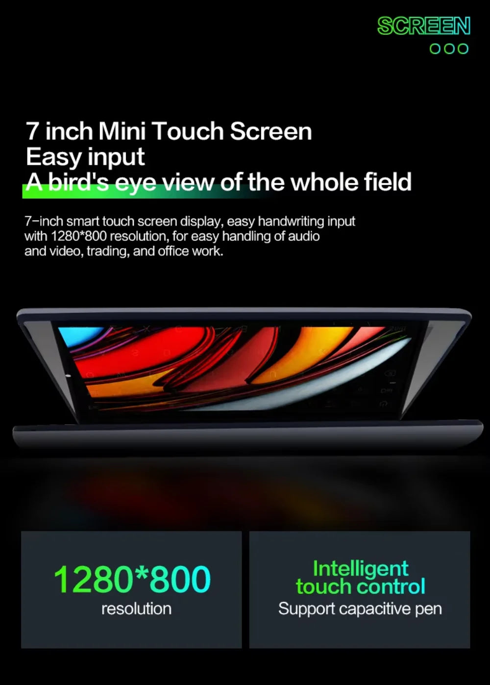 Slim Laptop intel N95 CPU HD Graphics 16GB -128G/256G/512G/1TB SSD 7 inch Touch Screen Mini PC Computer Netbook