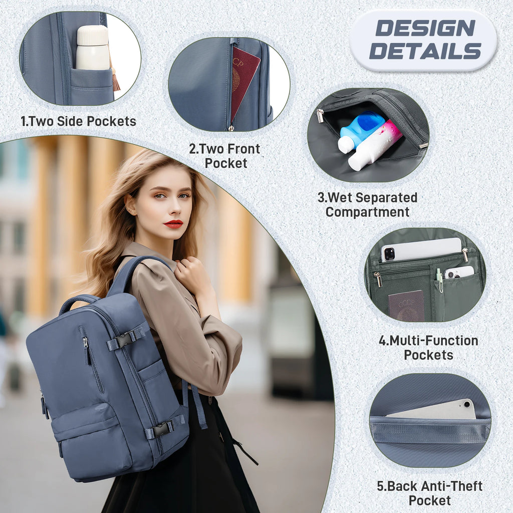 Travel Vacuum Compression Storage Backpack with Air Pump Clothing Vacpack Travel Bag Carry on Laptop Work Backpacks Daypack