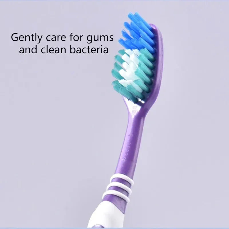 6-Pack Soft & Medium Bristle Toothbrushes | Colgate-Style Family & Travel Set | Unisex Ergonomic Handle