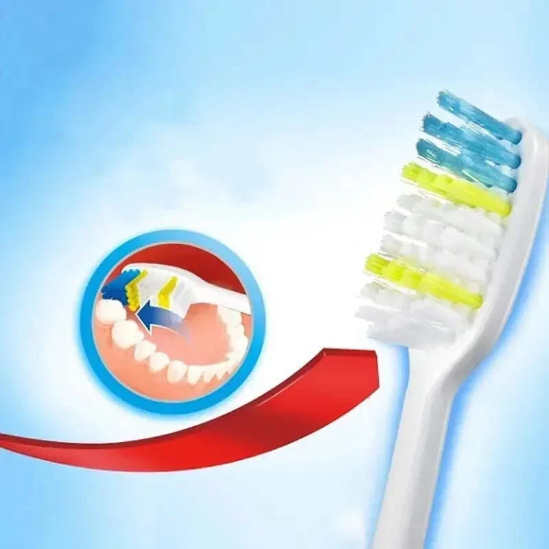 6-Pack Soft & Medium Bristle Toothbrushes | Colgate-Style Family & Travel Set | Unisex Ergonomic Handle