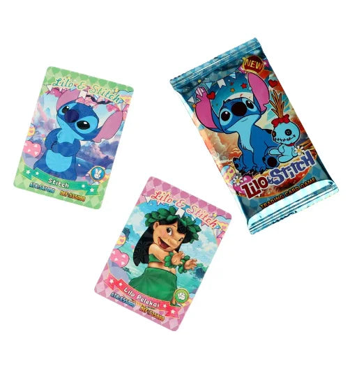 1Set of 288Sheets Interstellar Baby Collection Card Shiny Stitch Cute Stitch Cards Gam Anime Battle Carte for Children Gift Toy