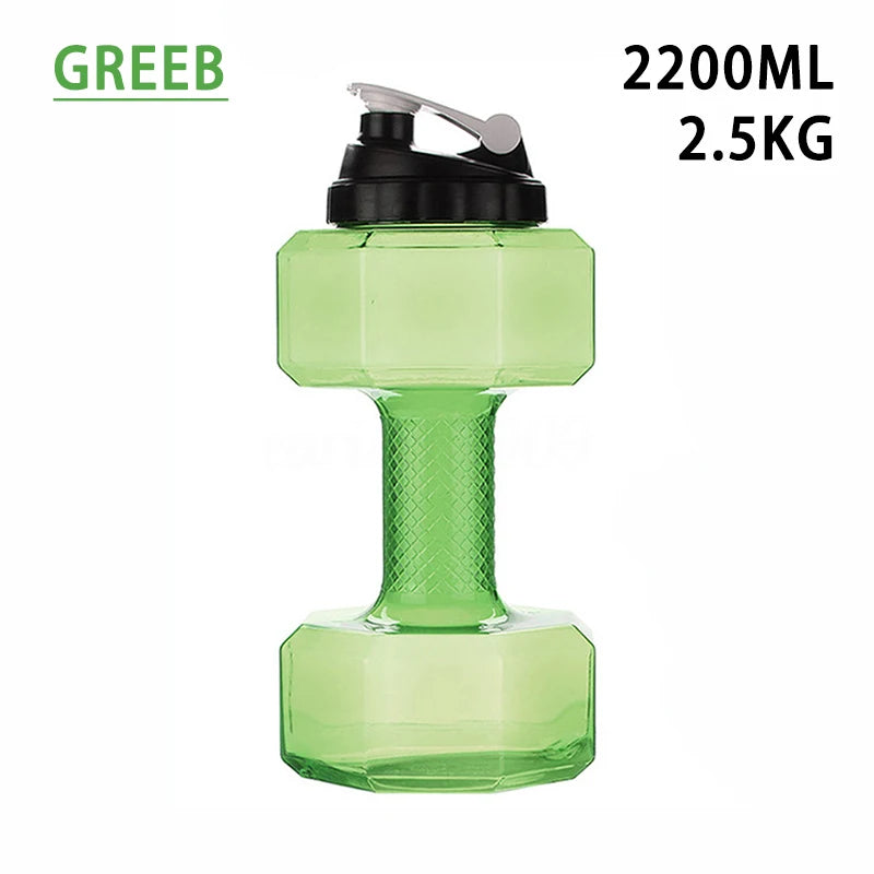 Gym Water Dumbbell Large Capacity Sport Bottle Bodybuilding Exercise Water-Filled Dumbbell Water Bottle Gym Equipment for Home