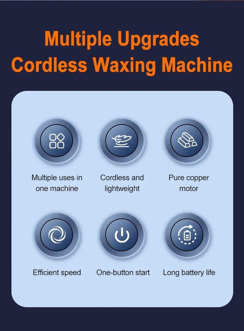 Car Waxing Polishing Sanding Machine Wireless Car Paint Scratch Repair Windscreen Glass Oil Film Remove Machine leather care