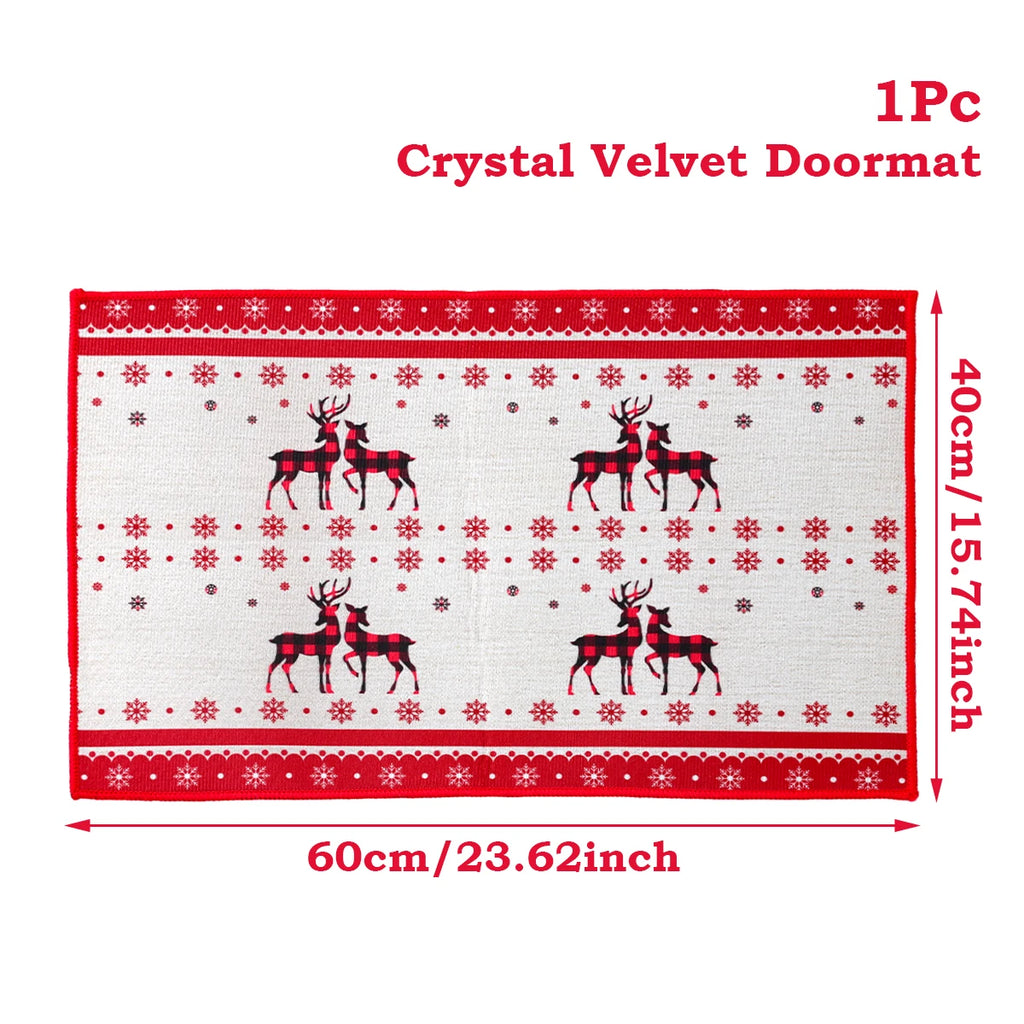 Christmas Door Mat Santa Claus Outdoor Carpet Merry Christmas Decorations For Home 2025 Navidad Xmas Ornament New Year 2026