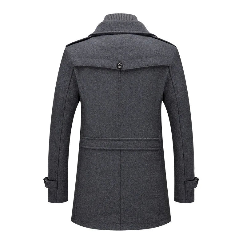 2024 Autumn/Winter Jackets for Men's Clothing Business Woolen Coats for Men Fashion Double Collar Cold Resistant