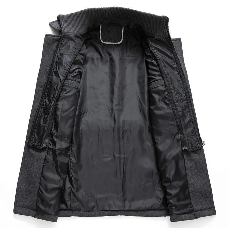 2024 Autumn/Winter Jackets for Men's Clothing Business Woolen Coats for Men Fashion Double Collar Cold Resistant