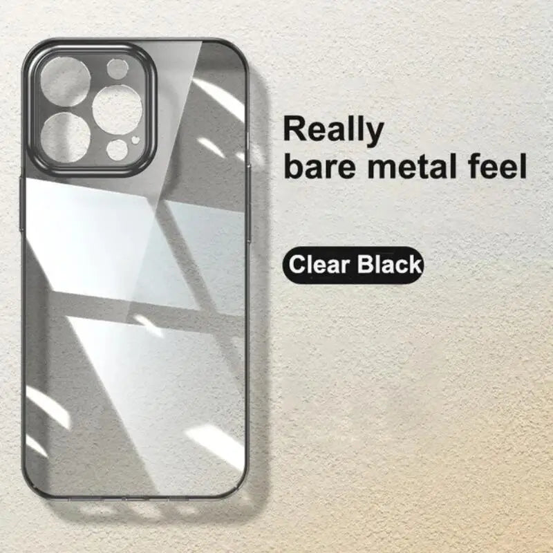 Ultra Thin PC Hard Crystal Clear Case For iPhone 16 15 14 Plus 13 12 11 Pro Max XS XR Glossy Transparent Camera Protection Cover
