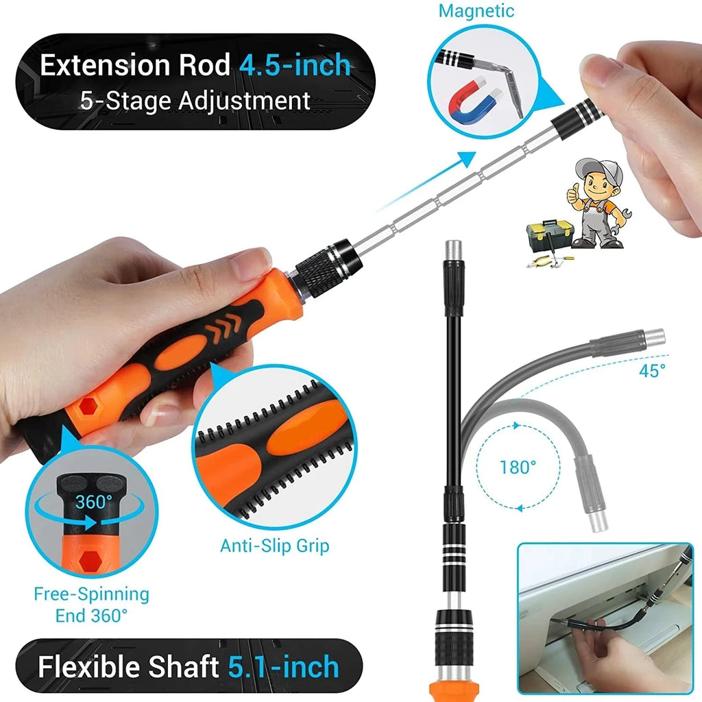 25/115/135/140 in1 Screwdriver Set  Magnetic Torx Phillips Screw Bit Kit  With Electrical Remover Wrench Repair Phone PC Tools
