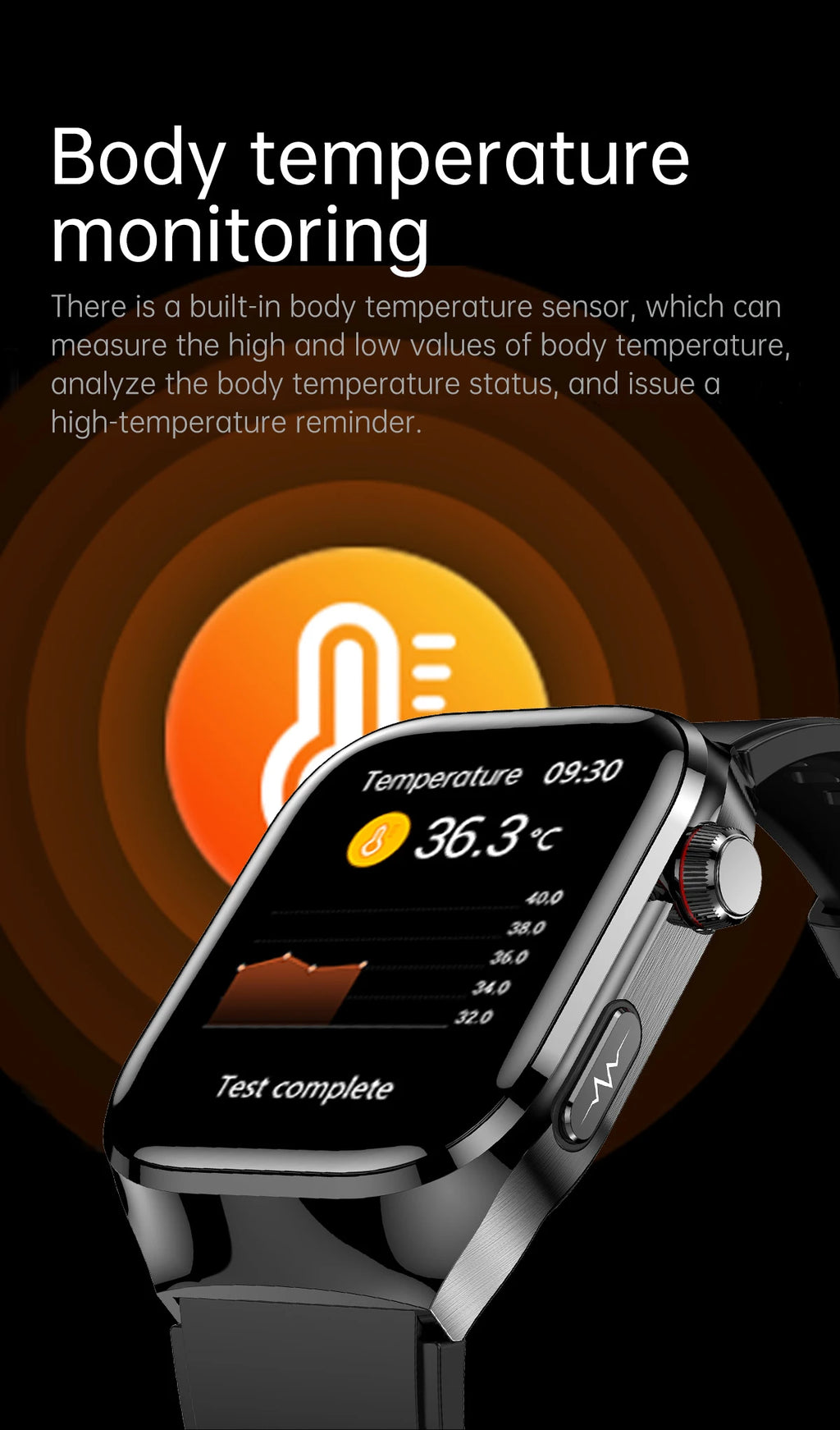 2025 New Men ECG+PPG Five Organs Health Diagnosis Smart Watch Uric Acid Blood Lipids Blood Pressure Temp Heart Rate Smartwatches