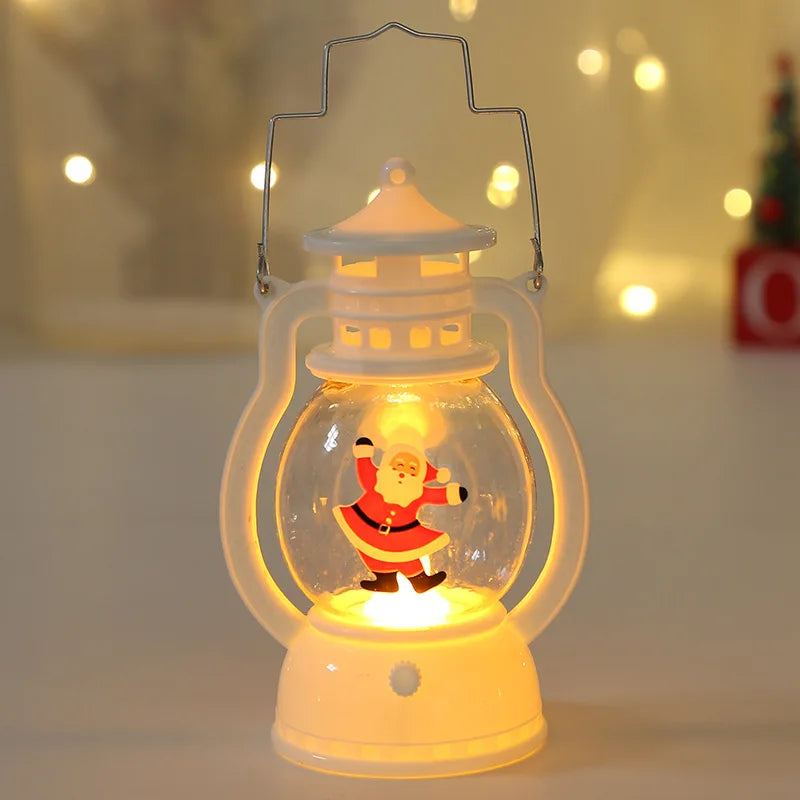 Christmas Ornaments 2025 New Year's Halloween Goods Battery-operated Gift Santa Claus Candle Warm Lights For Home Decorations