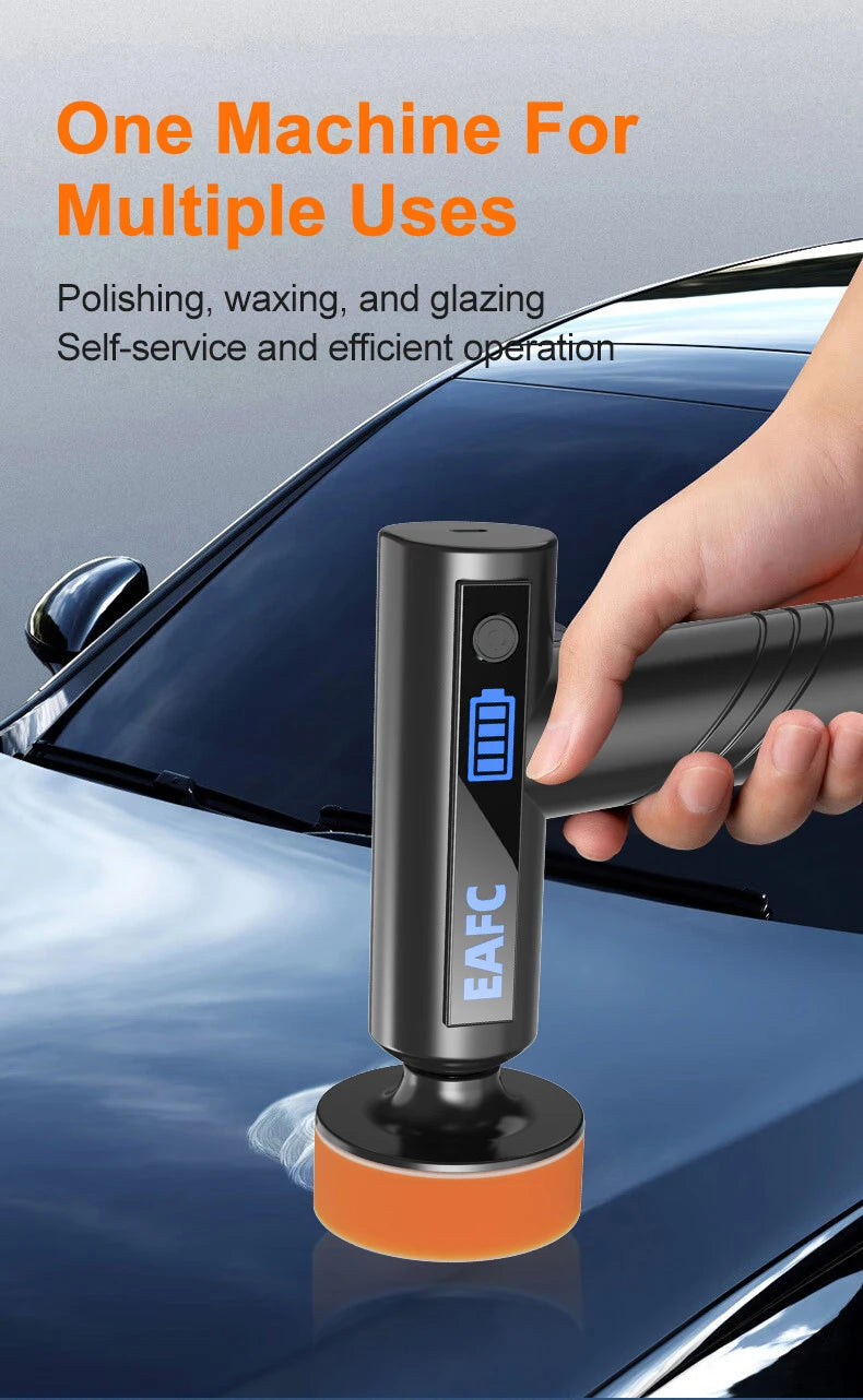 Car Waxing Polishing Sanding Machine Wireless Car Paint Scratch Repair Windscreen Glass Oil Film Remove Machine leather care