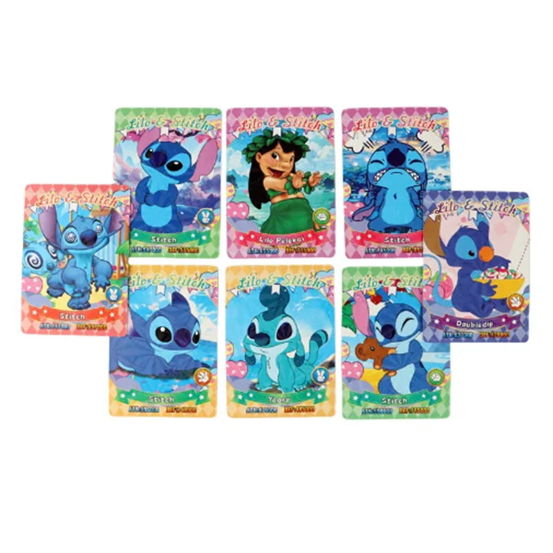 1Set of 288Sheets Interstellar Baby Collection Card Shiny Stitch Cute Stitch Cards Gam Anime Battle Carte for Children Gift Toy