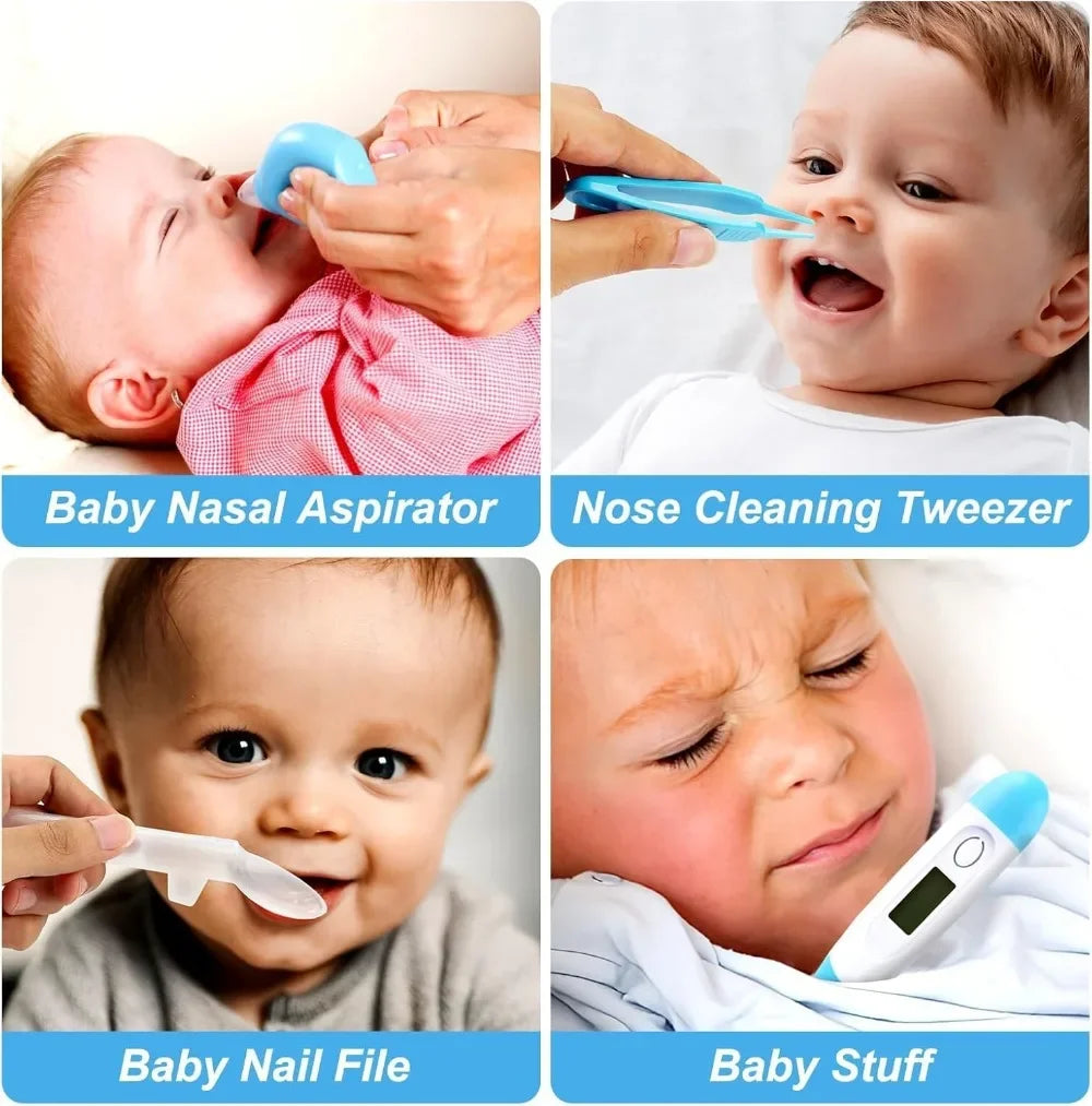 Baby Grooming Kit, Infant Safe Care Set with Hair Comb Nail Clipper Etc, Baby Essentials Kit, Newborn Girls Boys Baby Essentials