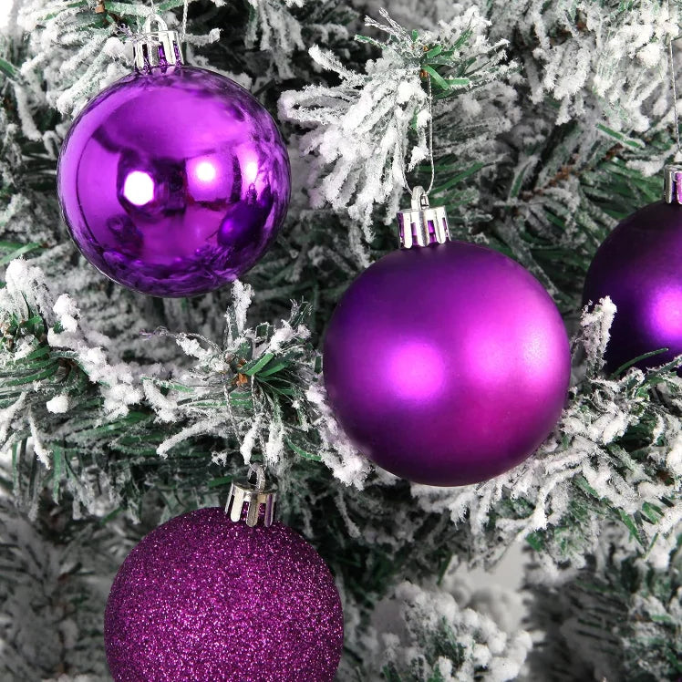 24pcs Christmas Balls Christmas Tree Ornaments Ball Xmas Hanging Tree Pendants Home Party Christmas Tree Decor New Year Gift