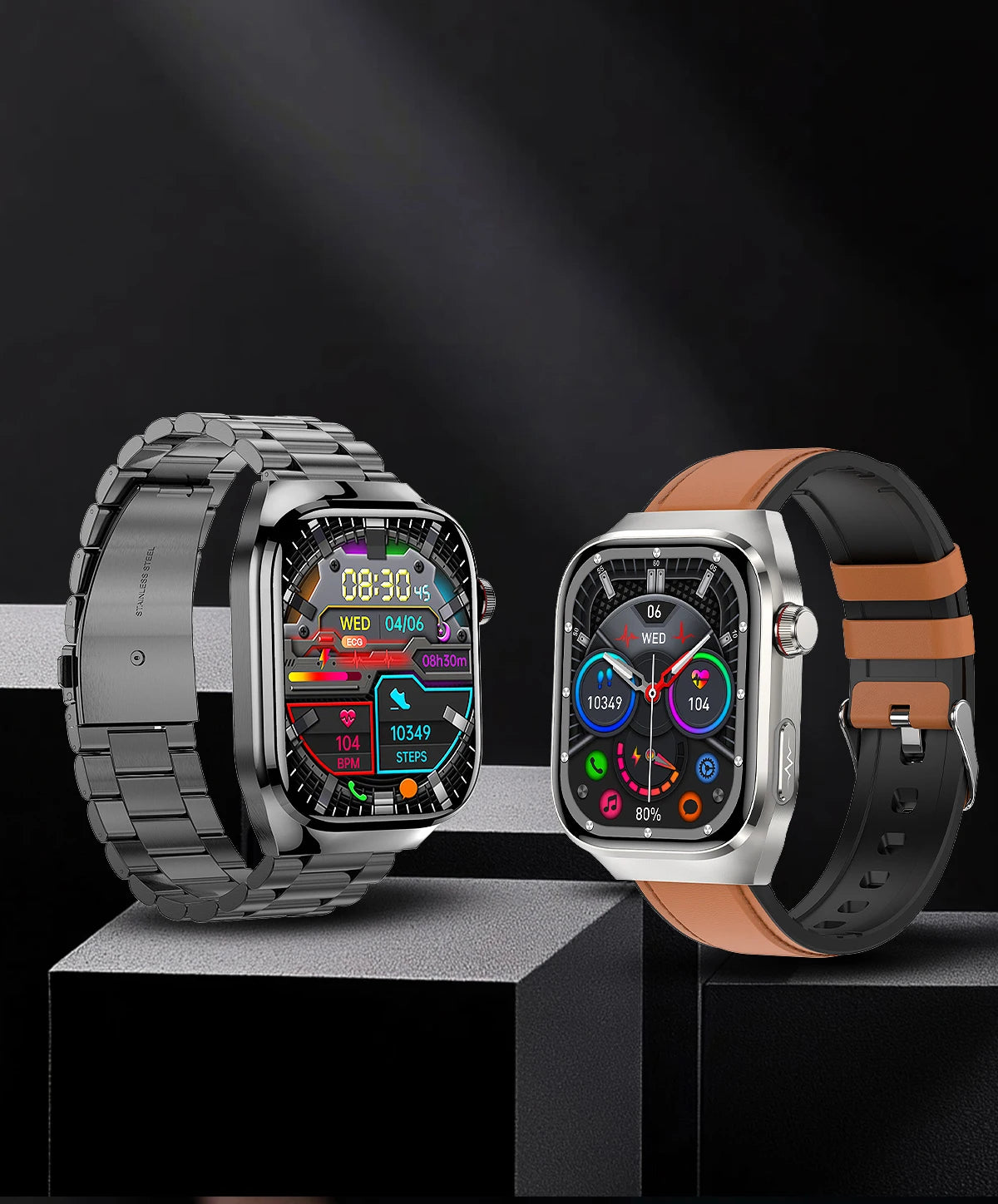 2025 New Men ECG+PPG Five Organs Health Diagnosis Smart Watch Uric Acid Blood Lipids Blood Pressure Temp Heart Rate Smartwatches