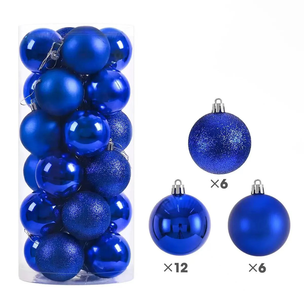 24pcs Christmas Balls Christmas Tree Ornaments Ball Xmas Hanging Tree Pendants Home Party Christmas Tree Decor New Year Gift