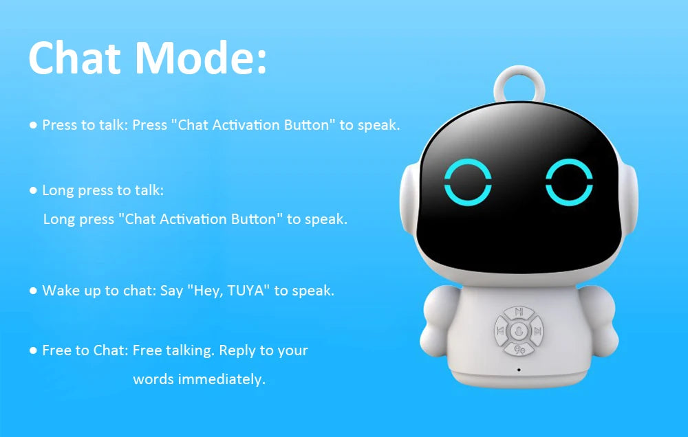 Tuya Smart AI Robot WiFi Early Education Toys for Children Speech Recognition & Voice Interactive Educational Learning Machine