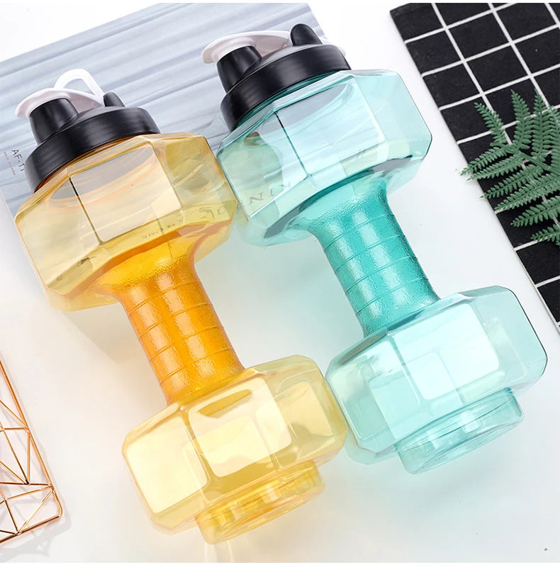 Gym Water Dumbbell Large Capacity Sport Bottle Bodybuilding Exercise Water-Filled Dumbbell Water Bottle Gym Equipment for Home