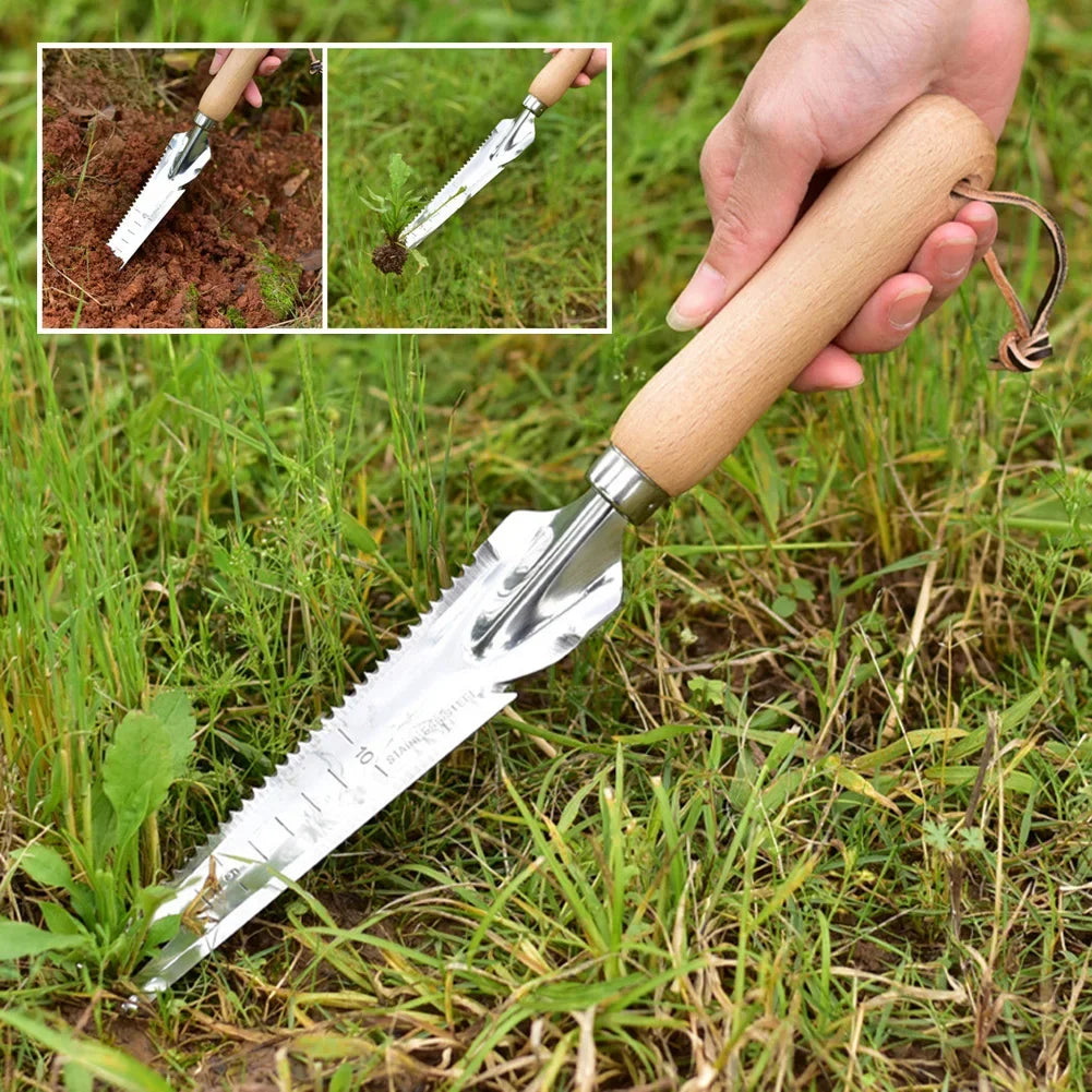 Weeds Pullers Hand Weeder Garden Tool Premium Garden 5 in 1 Hand Multi Weeder Digging Transplanting Planting Tool for Lawn Yard