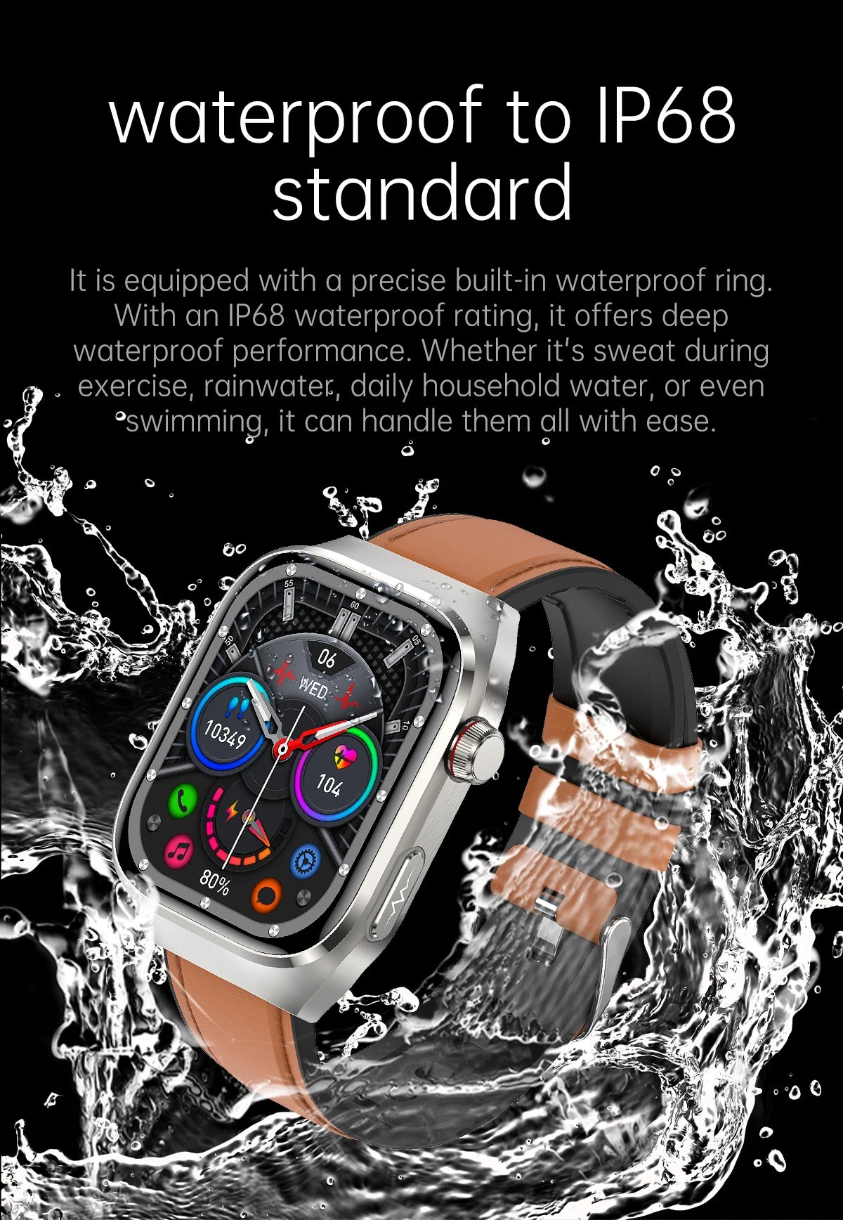 2025 New Men ECG+PPG Five Organs Health Diagnosis Smart Watch Uric Acid Blood Lipids Blood Pressure Temp Heart Rate Smartwatches