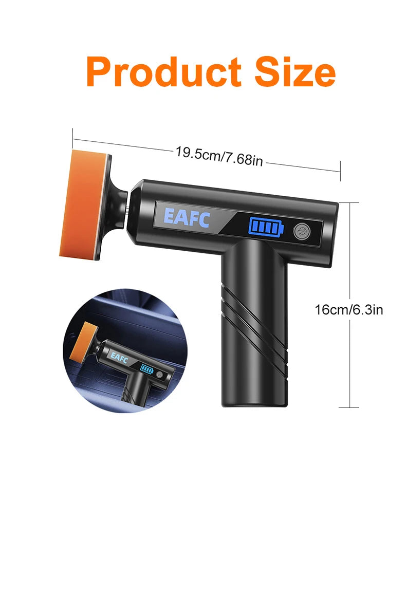 Car Waxing Polishing Sanding Machine Wireless Car Paint Scratch Repair Windscreen Glass Oil Film Remove Machine leather care