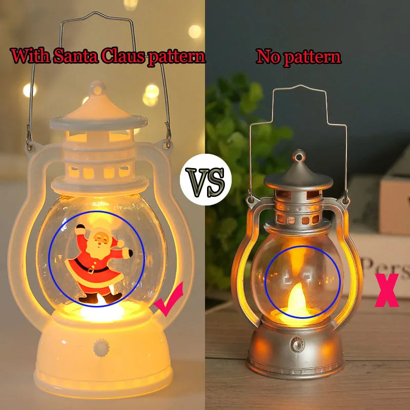 Christmas Ornaments 2025 New Year's Halloween Goods Battery-operated Gift Santa Claus Candle Warm Lights For Home Decorations