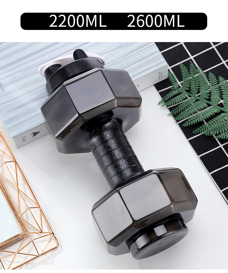 Gym Water Dumbbell Large Capacity Sport Bottle Bodybuilding Exercise Water-Filled Dumbbell Water Bottle Gym Equipment for Home