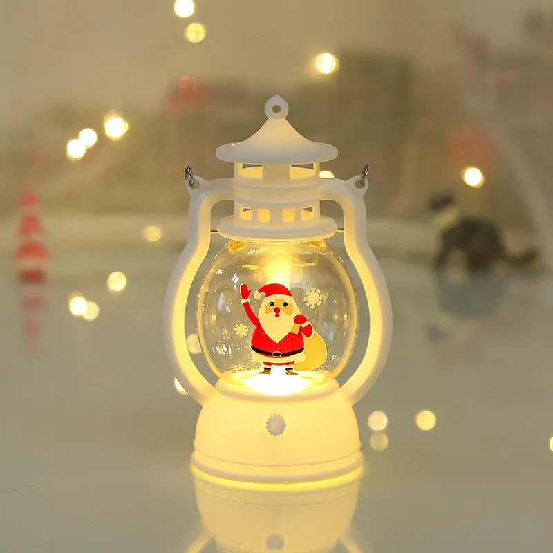 Christmas Ornaments 2025 New Year's Halloween Goods Battery-operated Gift Santa Claus Candle Warm Lights For Home Decorations