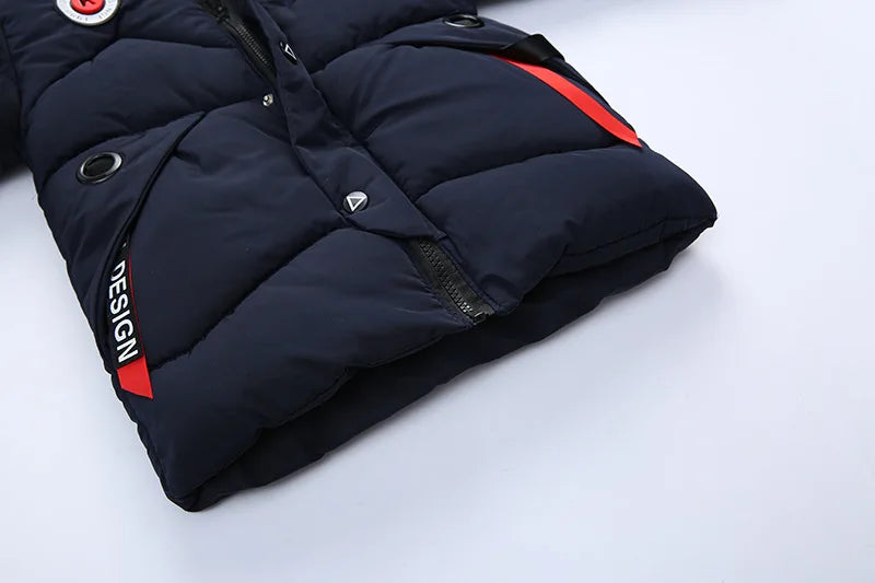 Winter Jacket Kids Boys Keep Warm Parka Windproof Snowproof Thermal Heavy Coat Fashion Outdoor Jacket CoolBoys Children Clothing