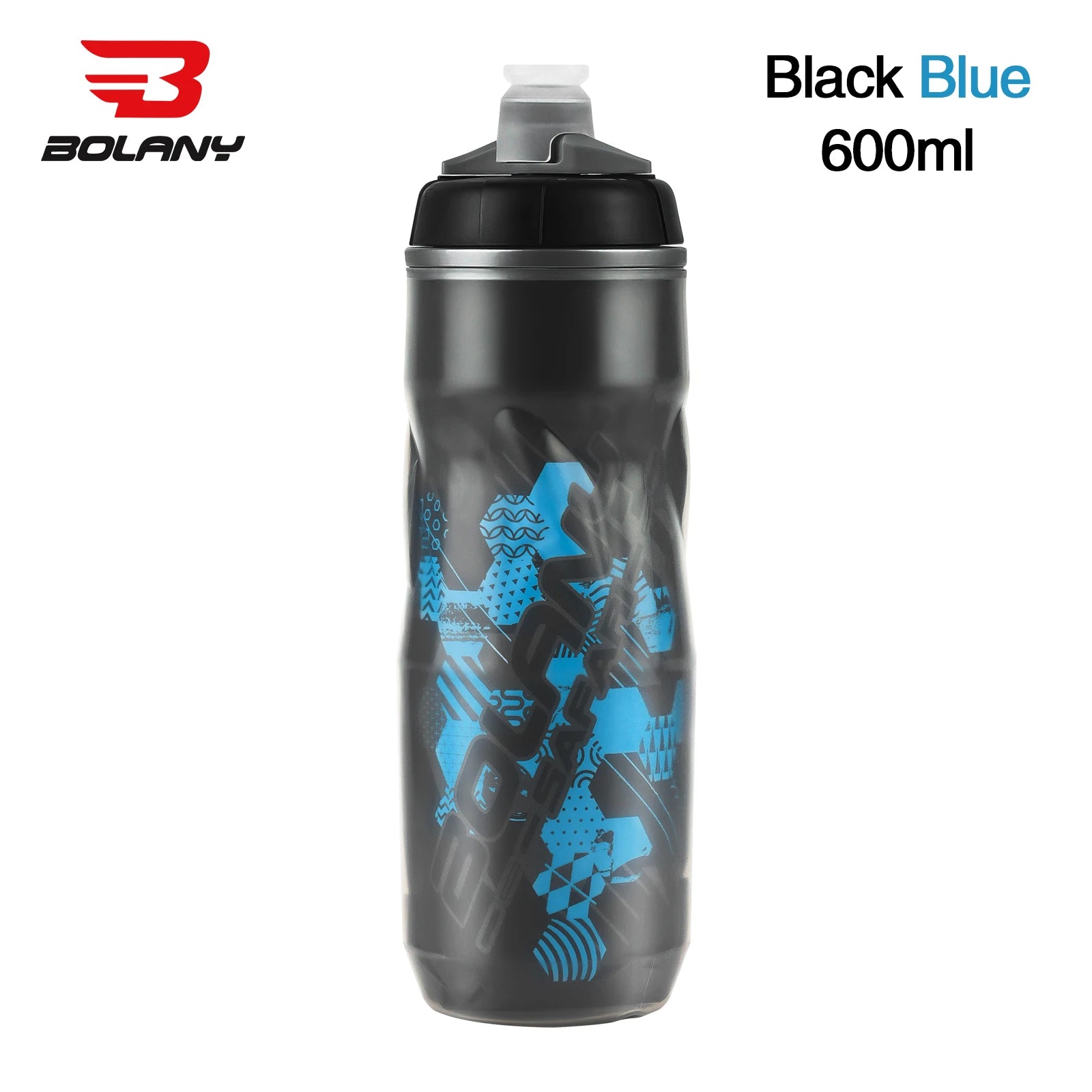 BOLANY Bicycle Water Bottle 600ml Squeeze Out Water PP5 Double Layer Heat And Ice-Protected GYM Fitness Outdoor Sports Cup