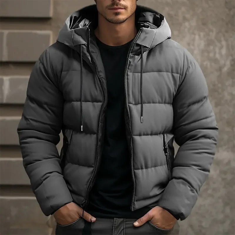 Mens winter jacket windbreaker jacket for warmth and cold resistance with zipper padding for leisure daily regular fashionable