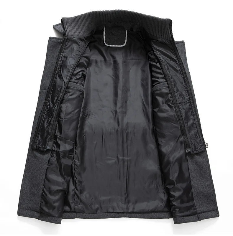 2024 Autumn/Winter Jackets for Men's Clothing Business Woolen Coats for Men Fashion Double Collar Cold Resistant