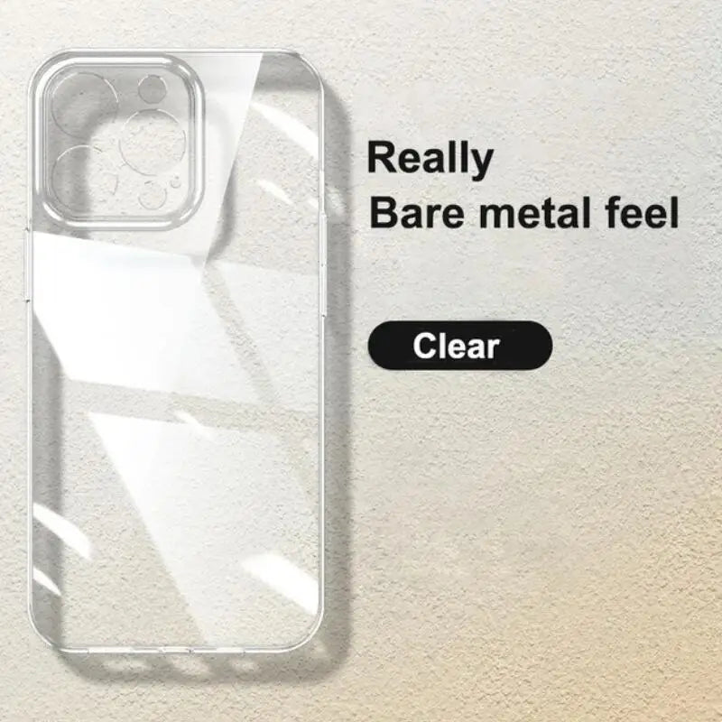 Ultra Thin PC Hard Crystal Clear Case For iPhone 16 15 14 Plus 13 12 11 Pro Max XS XR Glossy Transparent Camera Protection Cover