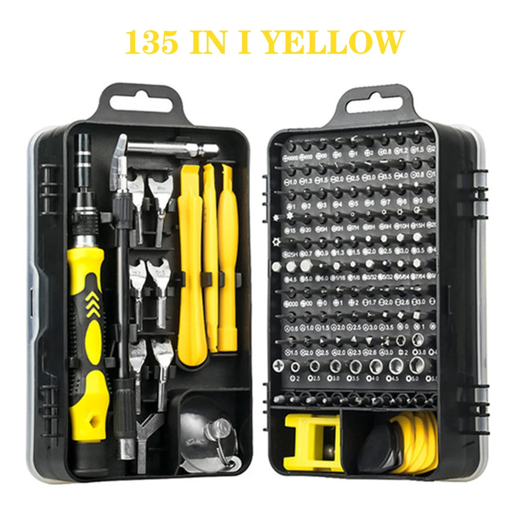 25/115/135/140 in1 Screwdriver Set  Magnetic Torx Phillips Screw Bit Kit  With Electrical Remover Wrench Repair Phone PC Tools