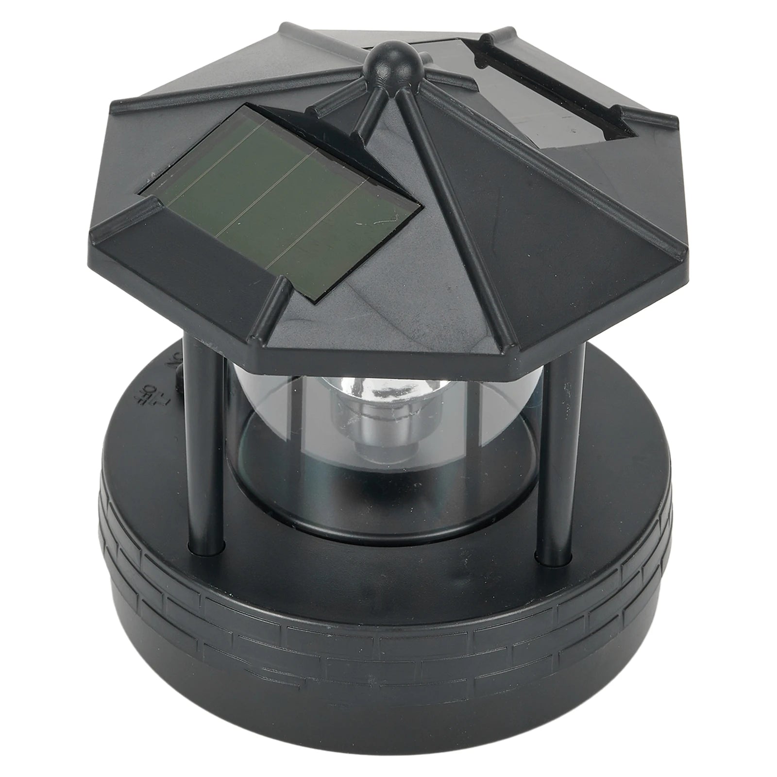Garden Courtyard LED Solar Lighthouse Lawn Light Outdoor Waterproof Street Light Rotating Rockery Lighthouse Decorative Lights