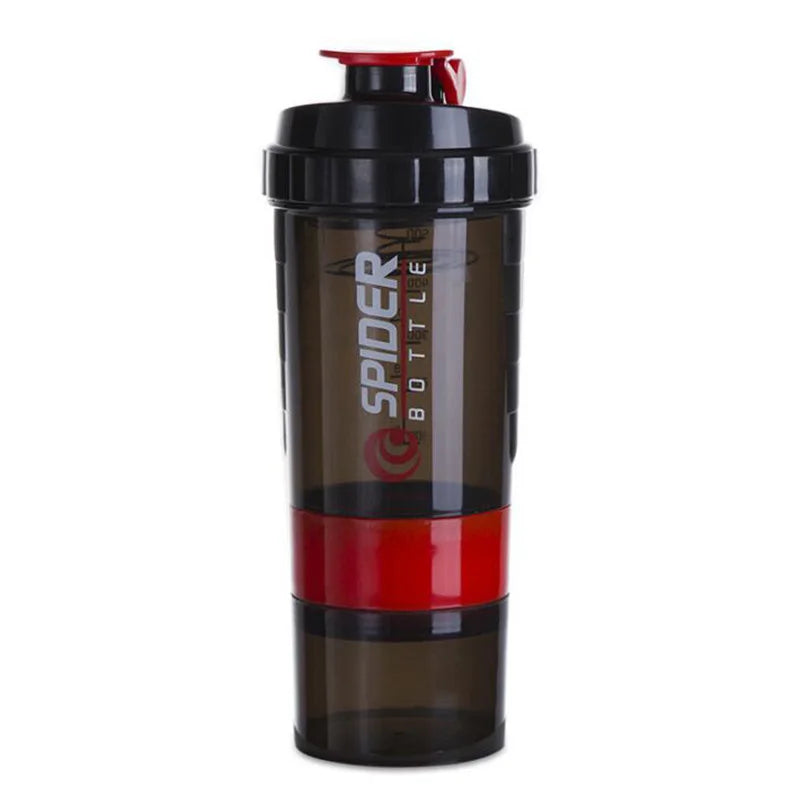 Sport Water Bottle Portable Protein Shake Cup 3 Layers Shake Cup with Measurement Marking Gym Fitness Protein Shake Bottle