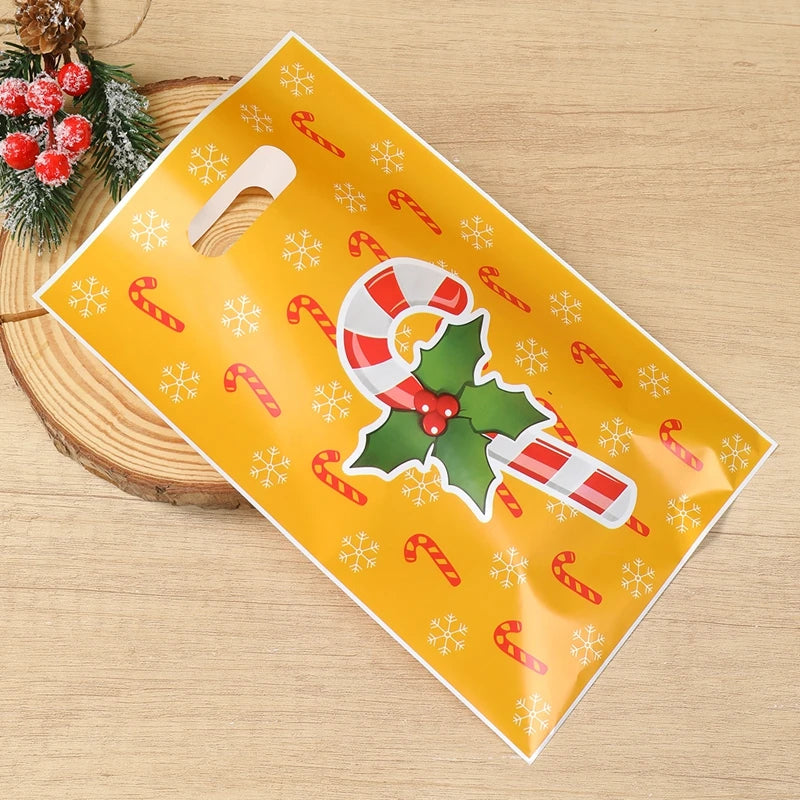10/25/50pcs Christmas Santa Claus Candy Gift Bags Christmas Decorations for Home 2025 Navidad New Year 2026 Xmas Gifts Packaging