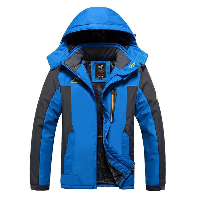 Winter Outdoors Jackets Plus Size 5XL 6XL 7XL 8XL 9XL Thicken Fleece Warm Coats Men Outwear Waterproof Windproof Hooded Jacket