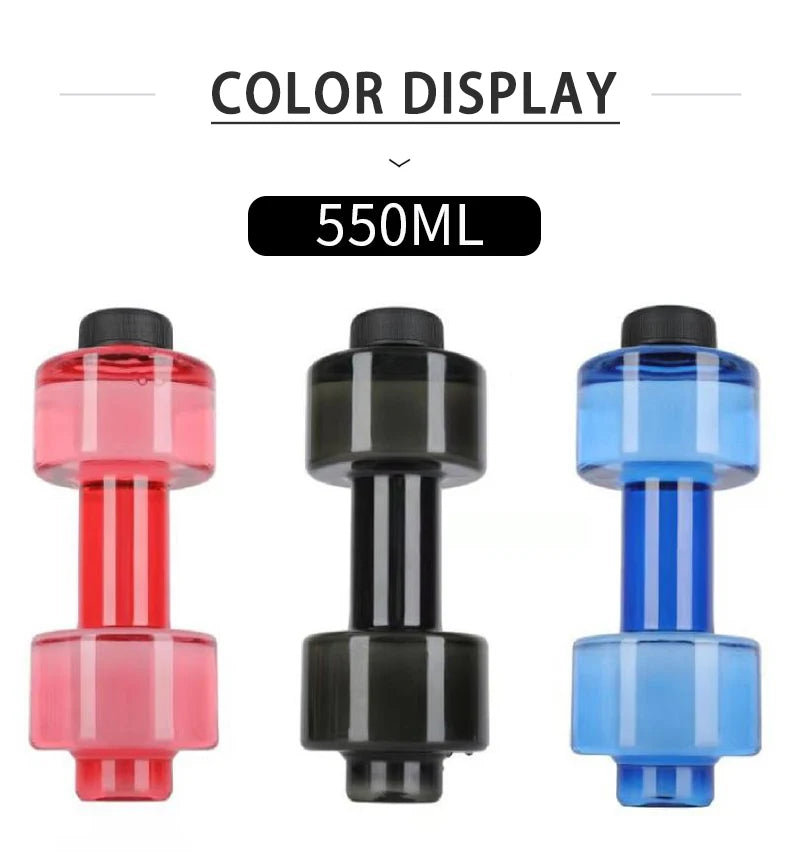 Gym Water Dumbbell Large Capacity Sport Bottle Bodybuilding Exercise Water-Filled Dumbbell Water Bottle Gym Equipment for Home