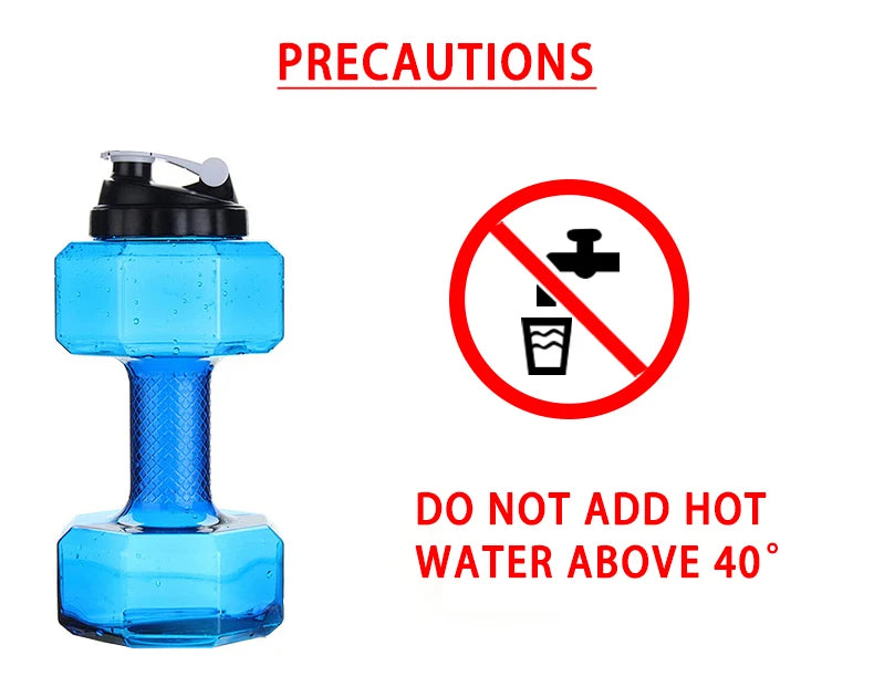 Gym Water Dumbbell Large Capacity Sport Bottle Bodybuilding Exercise Water-Filled Dumbbell Water Bottle Gym Equipment for Home