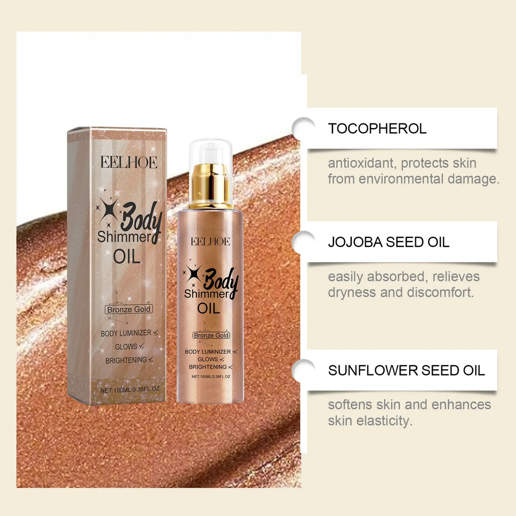 Summer Glow with Whole Body Glitter Spray: Water-resistant and Long-lasting Formula, Enhance Skin Elasticity with Natural Shine