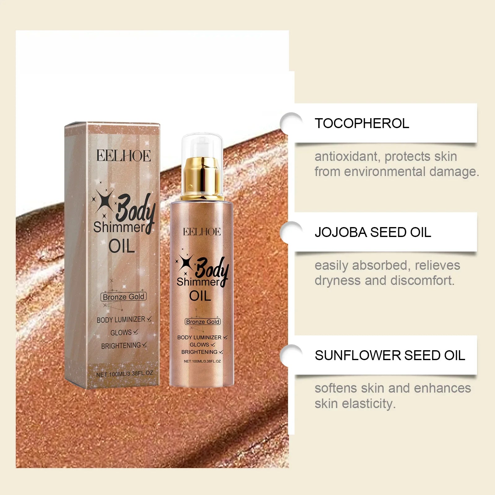 Summer Glow with Whole Body Glitter Spray: Water-resistant and Long-lasting Formula, Enhance Skin Elasticity with Natural Shine
